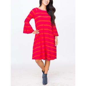 A&D Walker (Bloom) Dress, Magenta Stripe